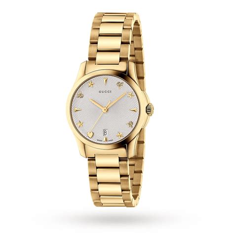 gucci g ladies watch gold|Gucci ladies watch with diamonds.